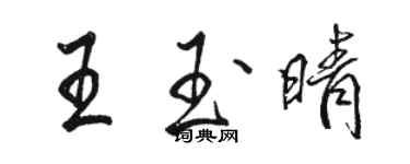 骆恒光王玉晴行书个性签名怎么写