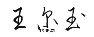 骆恒光王尔玉行书个性签名怎么写