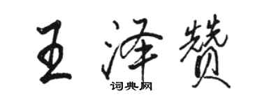 骆恒光王泽赞行书个性签名怎么写