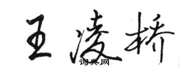 骆恒光王凌桥行书个性签名怎么写