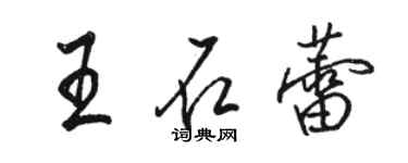骆恒光王石蕾行书个性签名怎么写