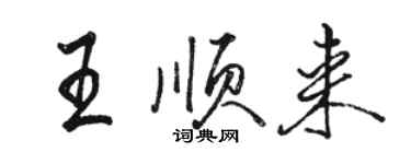 骆恒光王顺来行书个性签名怎么写