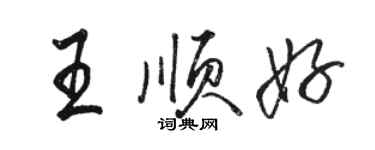 骆恒光王顺好行书个性签名怎么写