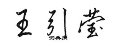 骆恒光王引莹行书个性签名怎么写