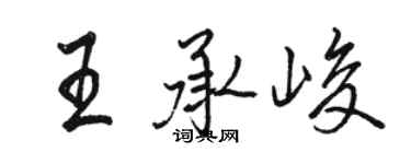 骆恒光王承峻行书个性签名怎么写