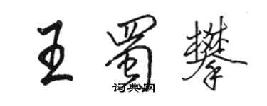 骆恒光王蜀攀行书个性签名怎么写