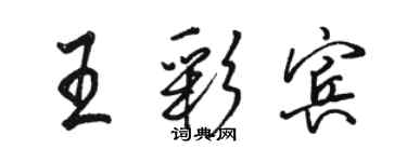 骆恒光王彩宾行书个性签名怎么写
