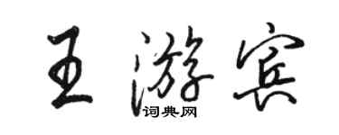 骆恒光王游宾行书个性签名怎么写