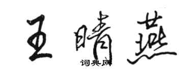 骆恒光王晴燕行书个性签名怎么写