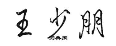骆恒光王少朋行书个性签名怎么写