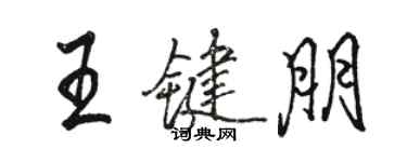 骆恒光王键朋行书个性签名怎么写
