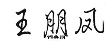 骆恒光王朋凤行书个性签名怎么写