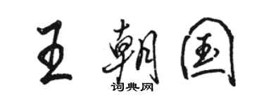骆恒光王朝国行书个性签名怎么写