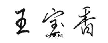 骆恒光王宝香行书个性签名怎么写