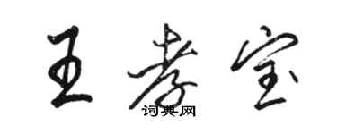 骆恒光王孝宝行书个性签名怎么写