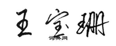 骆恒光王宝珊行书个性签名怎么写
