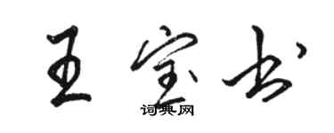 骆恒光王宝书行书个性签名怎么写