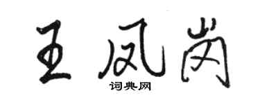 骆恒光王凤岗行书个性签名怎么写