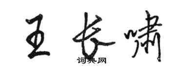 骆恒光王长啸行书个性签名怎么写