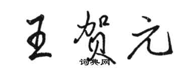 骆恒光王贺元行书个性签名怎么写