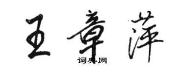 骆恒光王章萍行书个性签名怎么写