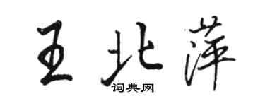 骆恒光王北萍行书个性签名怎么写