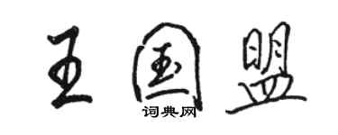 骆恒光王国盟行书个性签名怎么写
