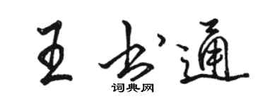 骆恒光王书通行书个性签名怎么写