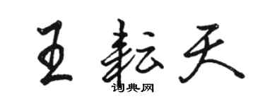 骆恒光王耘天行书个性签名怎么写
