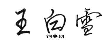 骆恒光王白雪行书个性签名怎么写
