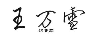 骆恒光王万雪行书个性签名怎么写
