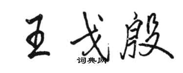 骆恒光王戈殷行书个性签名怎么写