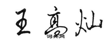 骆恒光王高灿行书个性签名怎么写