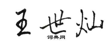 骆恒光王世灿行书个性签名怎么写