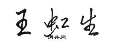 骆恒光王虹生行书个性签名怎么写