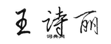 骆恒光王诗丽行书个性签名怎么写