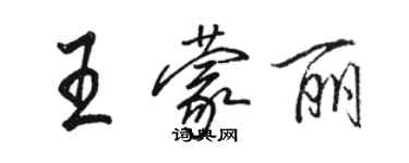 骆恒光王蒙丽行书个性签名怎么写