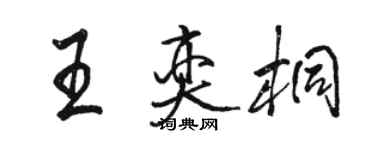 骆恒光王奕桐行书个性签名怎么写