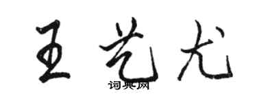 骆恒光王艺尤行书个性签名怎么写