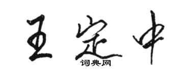 骆恒光王定中行书个性签名怎么写