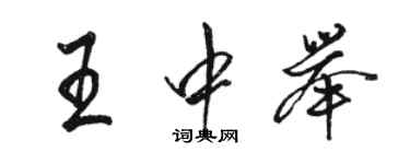 骆恒光王中举行书个性签名怎么写