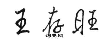 骆恒光王存旺行书个性签名怎么写