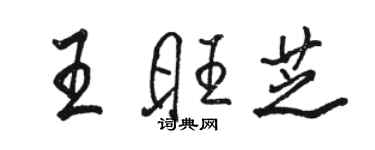 骆恒光王旺芝行书个性签名怎么写