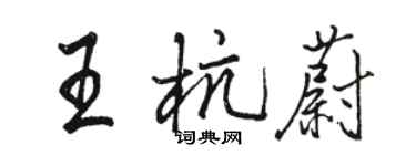 骆恒光王杭蔚行书个性签名怎么写