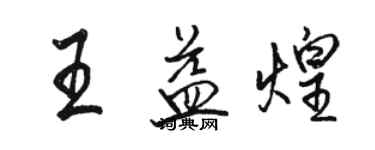 骆恒光王益煌行书个性签名怎么写