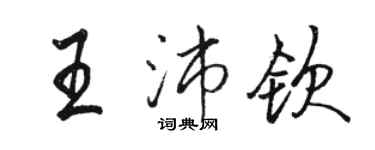 骆恒光王沛钦行书个性签名怎么写