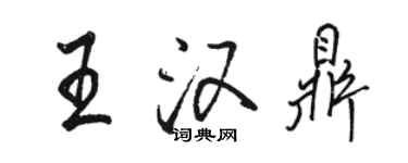 骆恒光王汉鼎行书个性签名怎么写