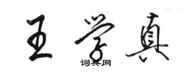 骆恒光王学真行书个性签名怎么写