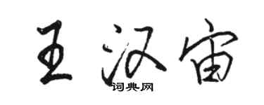 骆恒光王汉宙行书个性签名怎么写