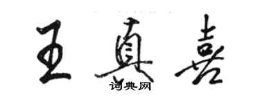 骆恒光王真喜行书个性签名怎么写